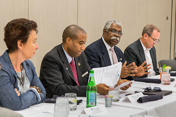 Tri-C focus group this past August, s first in a planned series of meetings with the local hospitality industry