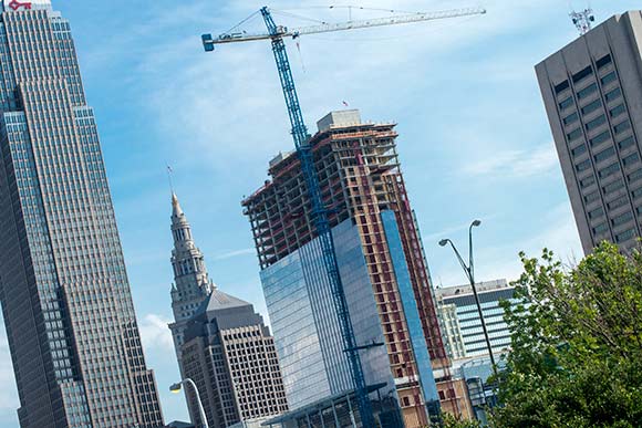 The under-construction Hilton Cleveland Downtown