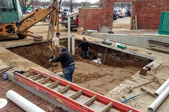 10,000 Gal cistern installation at Mitchell's Ice Cream