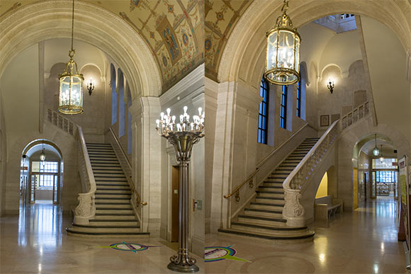 The two main staircases at CPL
