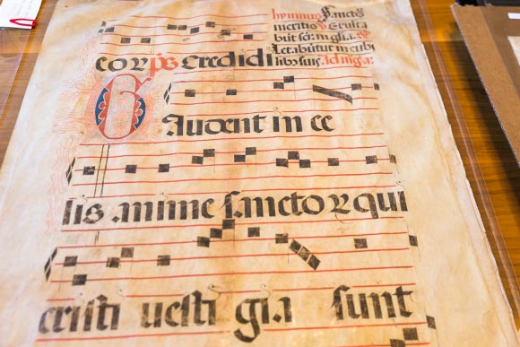 One of the rare manuscripts in the Special Collection area of the library
