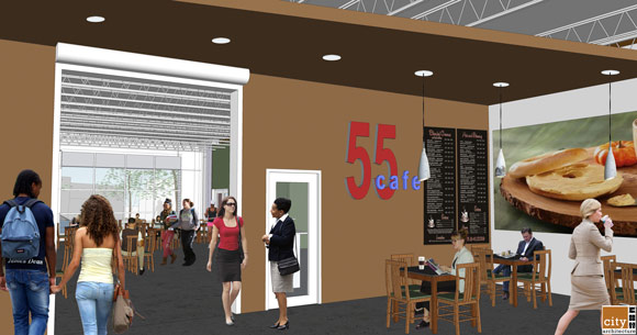 Rendering of Café 55