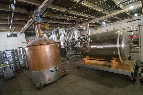Goldhorn Brewery vats ready to be set up for brewing