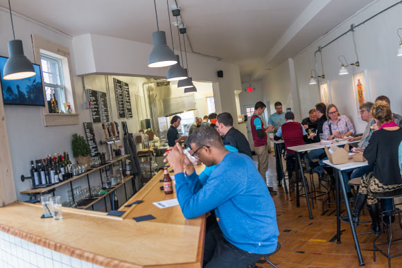 Banter on the corner of West 74th and Detroit