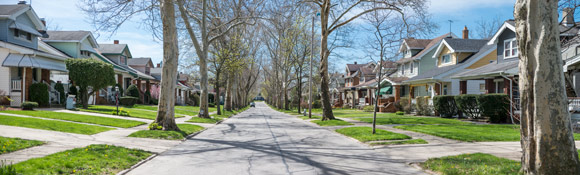 <span class="content-image-text">Beautiful old tree lined streets in the Moreland district in Shaker Heights</span>