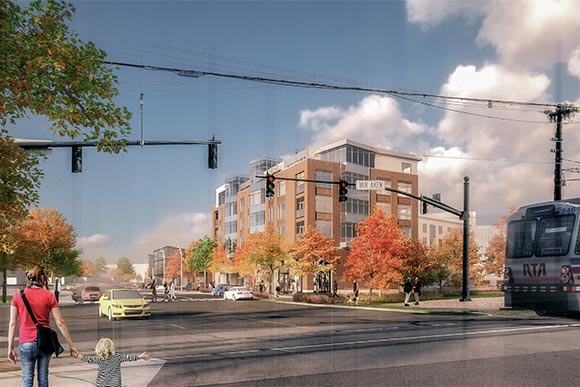 View at Van Aken & Farnsleigh looking northeast