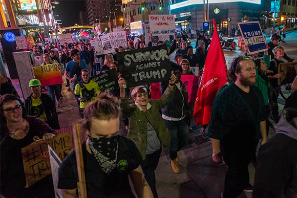 <span class="content-image-text">Election Protests in Cleveland</span>