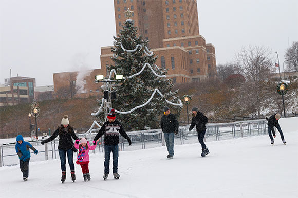 Ice Skating at Lock 3’s Winter Fest