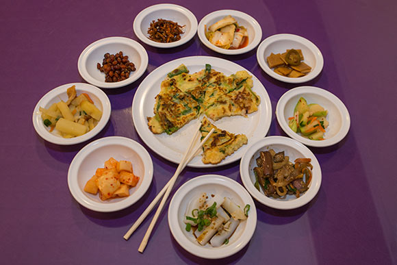 The haemulpajun pan- fried seafood pancake at  Seoul Hot Pot