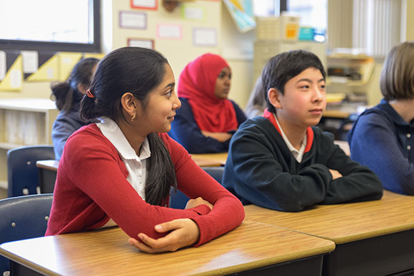 Helene Debelak's reading class at Birchwood School