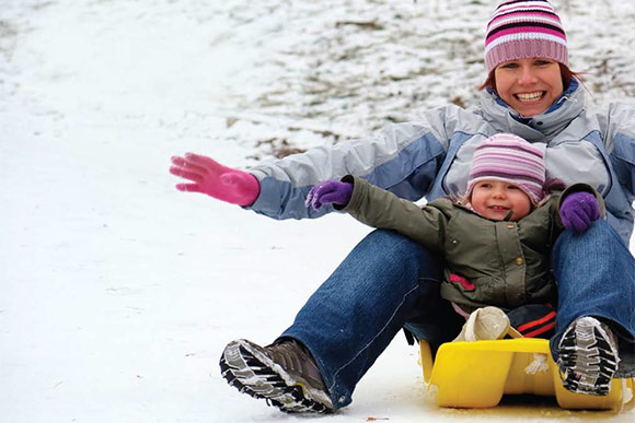 Winter sledding in the Cleveland Metroparks