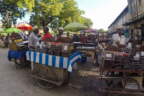 A market in Zanzibar