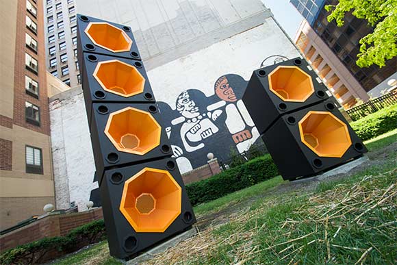 <span class="content-image-text">Rock Box, designed by Mark Reigelman II, is a series of interactive permanent outdoor installations along East 9th Street</span>