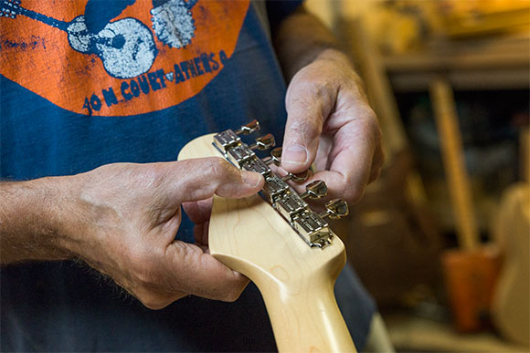 David Lackey in his home workshop