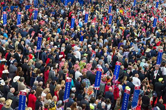 Inside the convention during the RNC