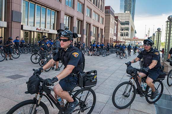 Police bicycle brigade for the RNC