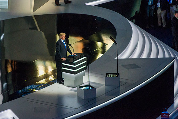 <span class="content-image-text">Trump introducing his wife on the first night of the RNC</span>