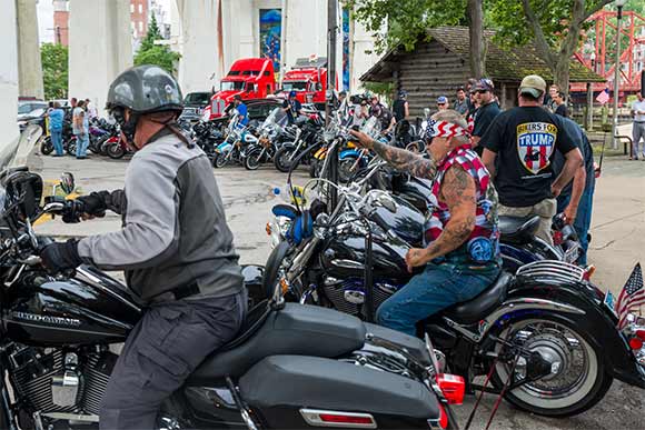 <span class="content-image-text">75 Bikers for Trump showed up for the "America First" rally</span>