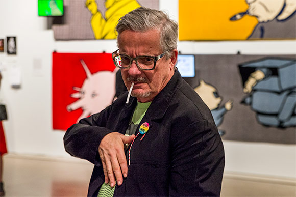 <span class="content-image-text">Mark Mothersbaugh at MOCA Cleveland</span>