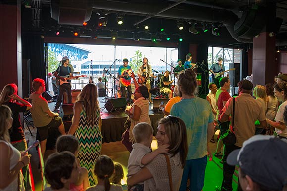 Carlos Jones performing at Reggae On The River at On Air Studio in the Flats