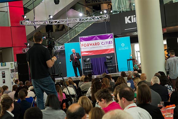 Walter Isaacson, President/CEO of the Aspen Institute at the Rock Hall reception