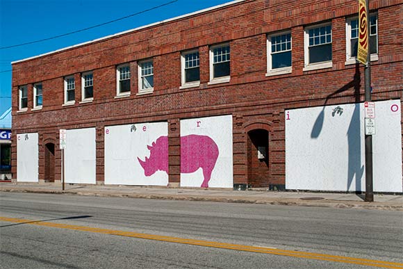 Artwork on the Cheerio Bldg in the Detroit Shoreway 2011