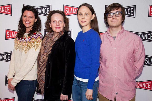 Mad cast at the premiere: L to R: Jennifer Lafleur, Maryann Plunkett, Eilis Cahill & director Robert Putka