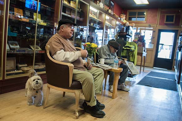 Locals at the Mayfield Smoke Shop