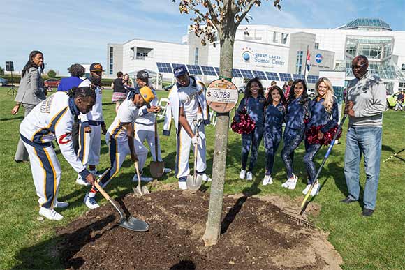 <span class="content-image-text">WRLC partnered with the Cleveland Cavaliers and several other organizations via the Trees for Threes effort</span>