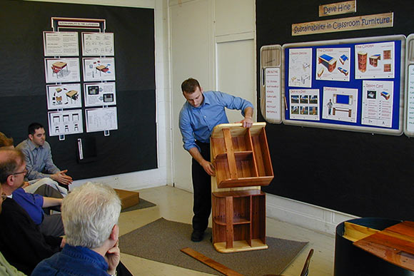For the pallet board challenge CIA students presented their designs and explain how it serves the needs of the modern classroom