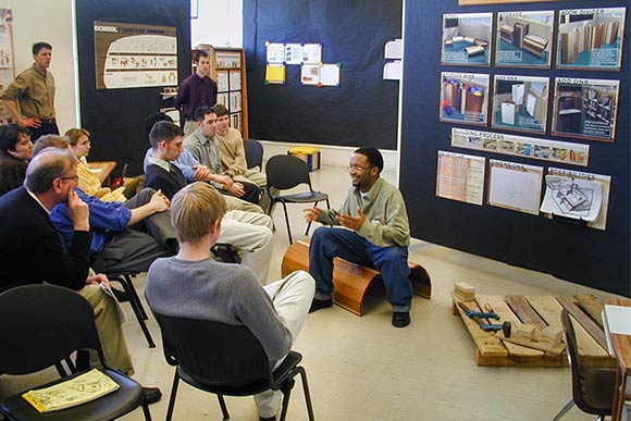 <span class="content-image-text">For the pallet board challenge CIA students presented their designs and explain how it serves the needs of the modern classroom</span>