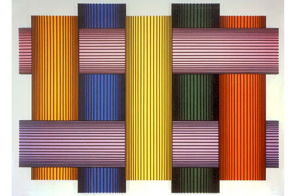 Richard Anuszkiewicz (CIA 1948–1953) - Grand Midnight Palace, 1989, painted wood