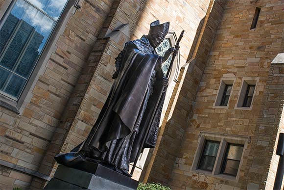 Sculpture of Louis Amadeus Rappe by CIA's first sculptor alumna (class of 1884) Luella Varney Serrao