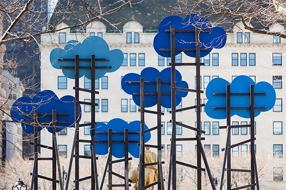 Olaf Breuning’s installation, Clouds, Public Art Fund, New York, NY curated by Andria Hicke