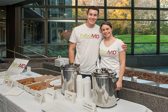 Patricia Urcuyo of PaleoMD and brother Dani at the Cleveland Clinic Health Fair
