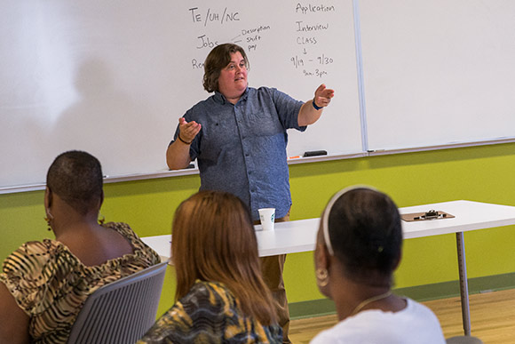 Towards Employment advancement coordinator Staci Wampler