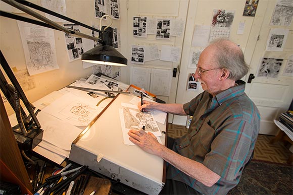 Gary Dumm at work in his studio