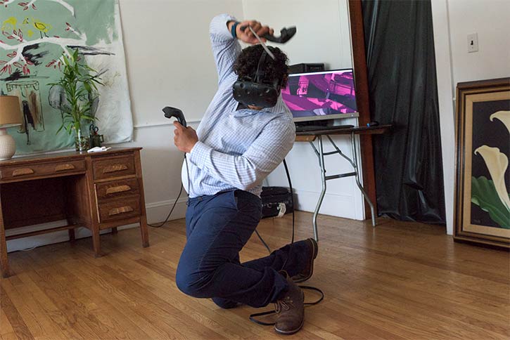 Getting into the VR experience at WMCF