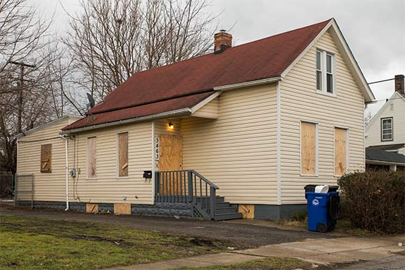 Slavic Village home using plywood now banned in Ohio