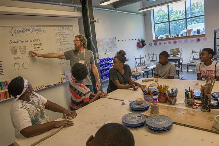 <span class="content-image-text">Ceramics class with instructor Billy Ritter</span>