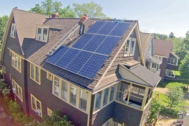 Residential solar installation in Cleveland Heights by AAT Solar