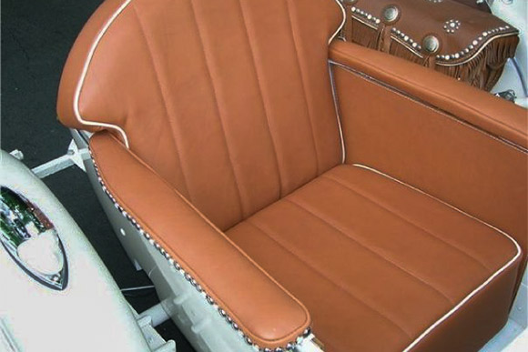 Custom leather side car seat