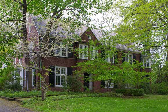 The house in Shaker Hts. where Ruth Dennis lived