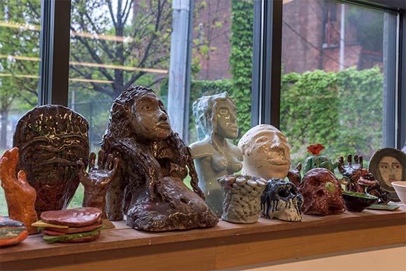 <span class="content-image-text">Student ceramic work at NewBridge</span>