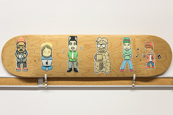 <span class="content-image-text">Graphic design work on a skateboard by students at NewBridge</span>