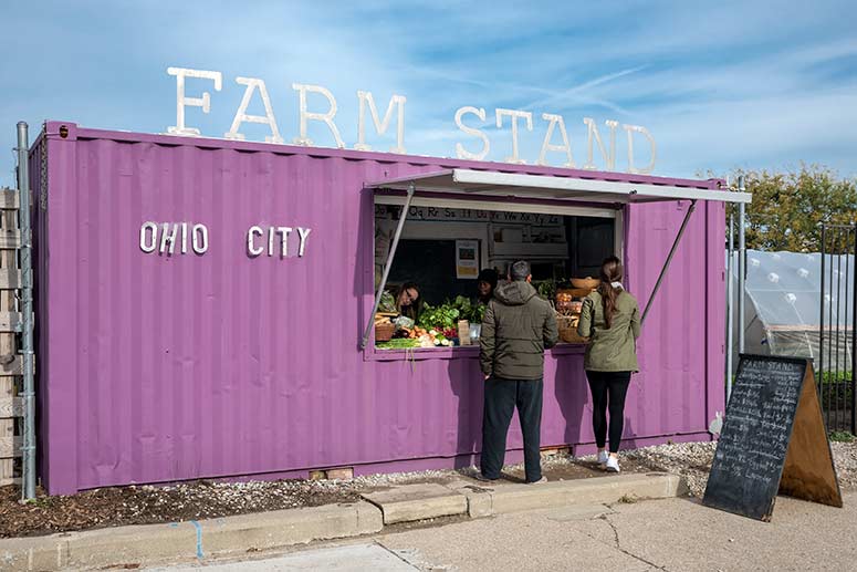 Ohio City Farm produce stand