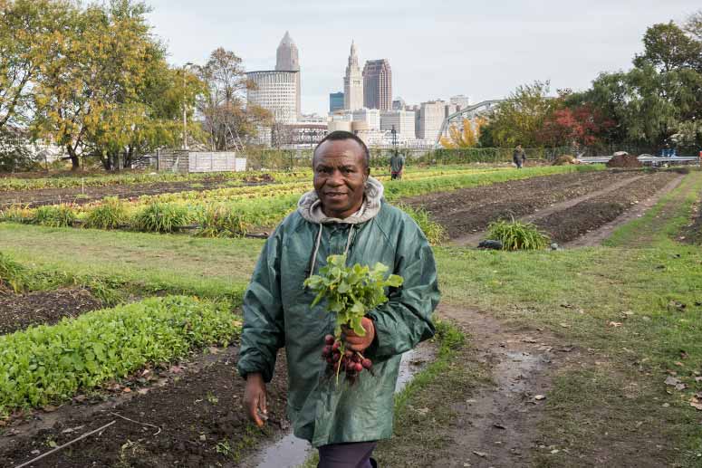 Ohio City Farm’s workers from The Refugee Empowerment Agricultural Program.