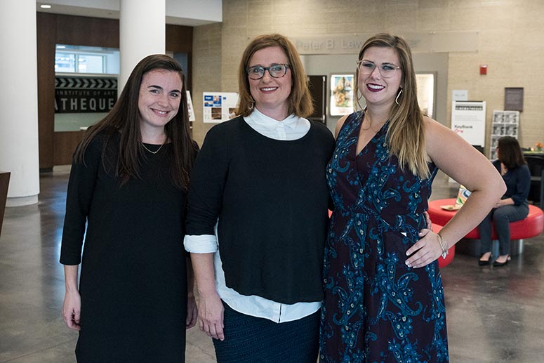 Sherwin Williams representatives Kylie Eyre, Sue Wadden, and Madeline King
