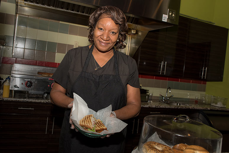 Racquel Jones, manager of Bridgeport Café, owned by BBC