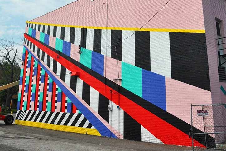 Pop Life building mural detail